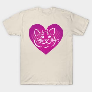 Cat Heart Love T-Shirt